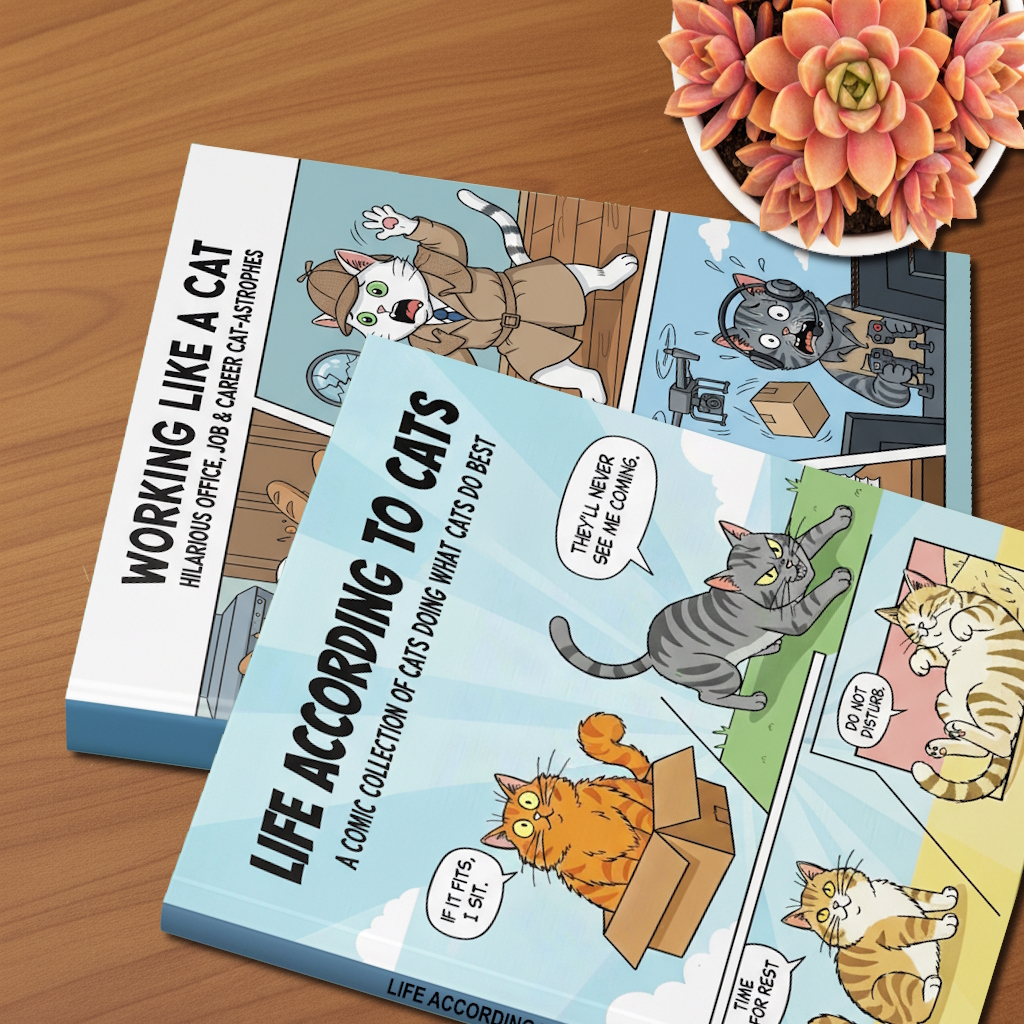 Boost Your Productivity the Cat Way: Fun & Cute Planning Hacks 2 comics mockup 2