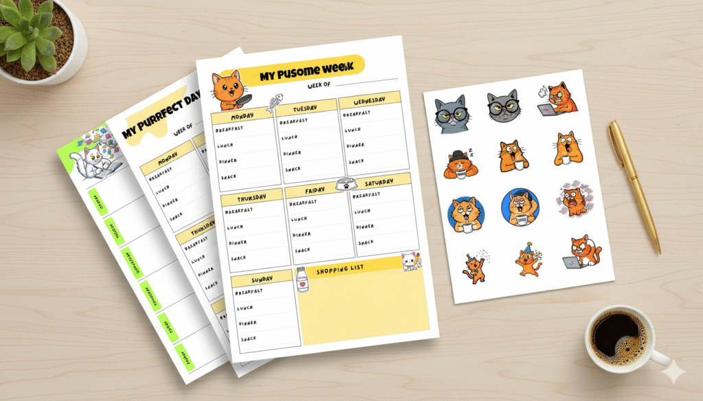 New Year, Cat-Approved You: Plan Your 2026 Goals with Fun mockup 1