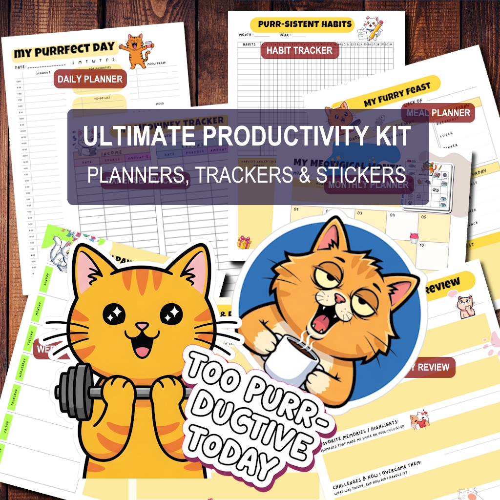 productivity kit planners trackers stickers