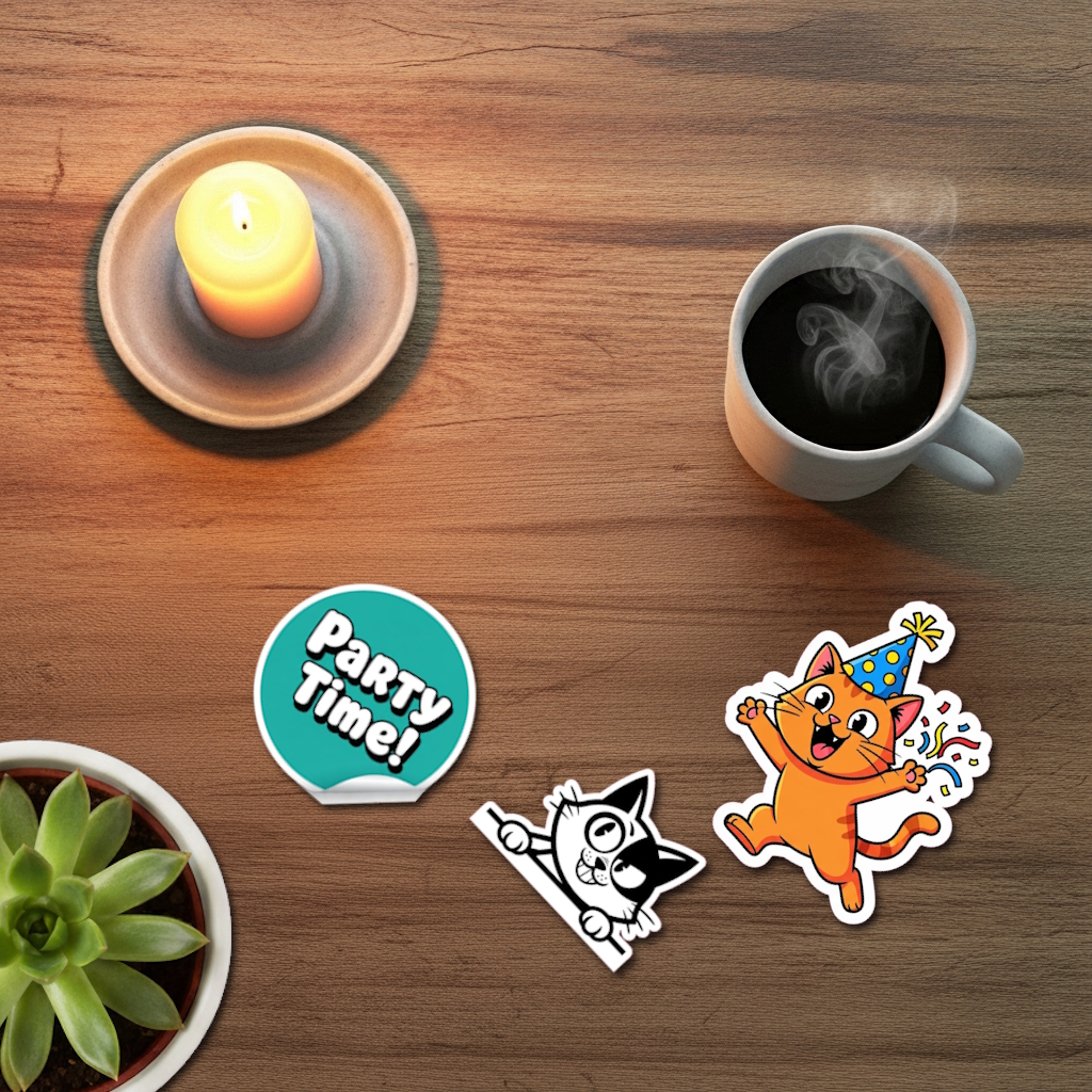 Make Holiday Planning Fun: Cat-Inspired Checklists & Meal Planners sticker mockup 2