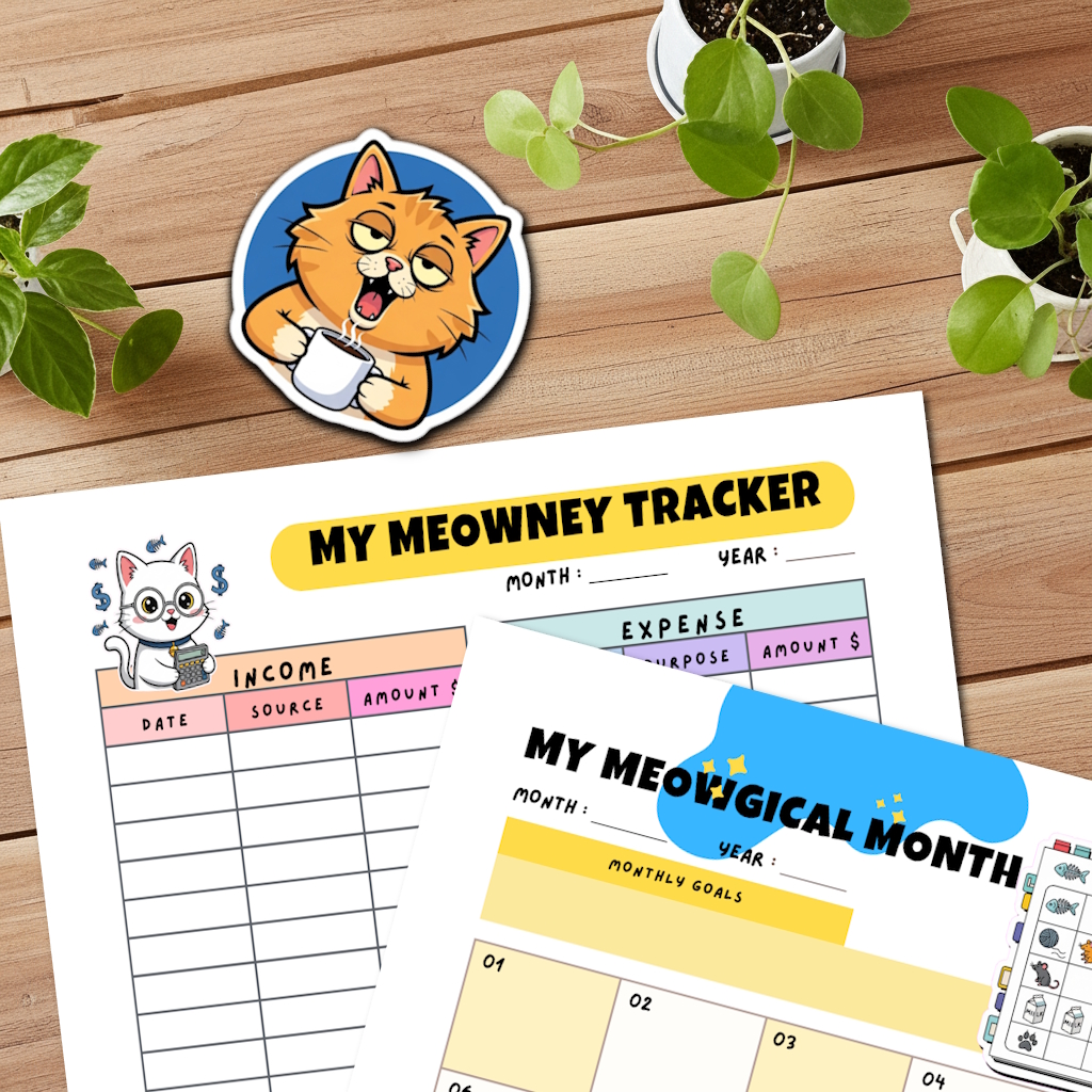 Top Gifts for Cat Lovers: Comics, Planners, and Stickers They’ll Actually Love sticker n planner mockup